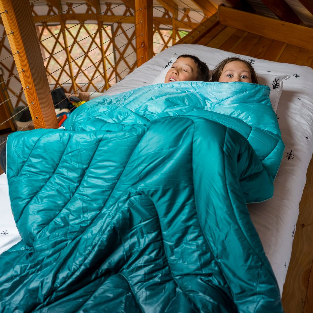 Fleece Puffy Mini Blanket - Jade Fade
