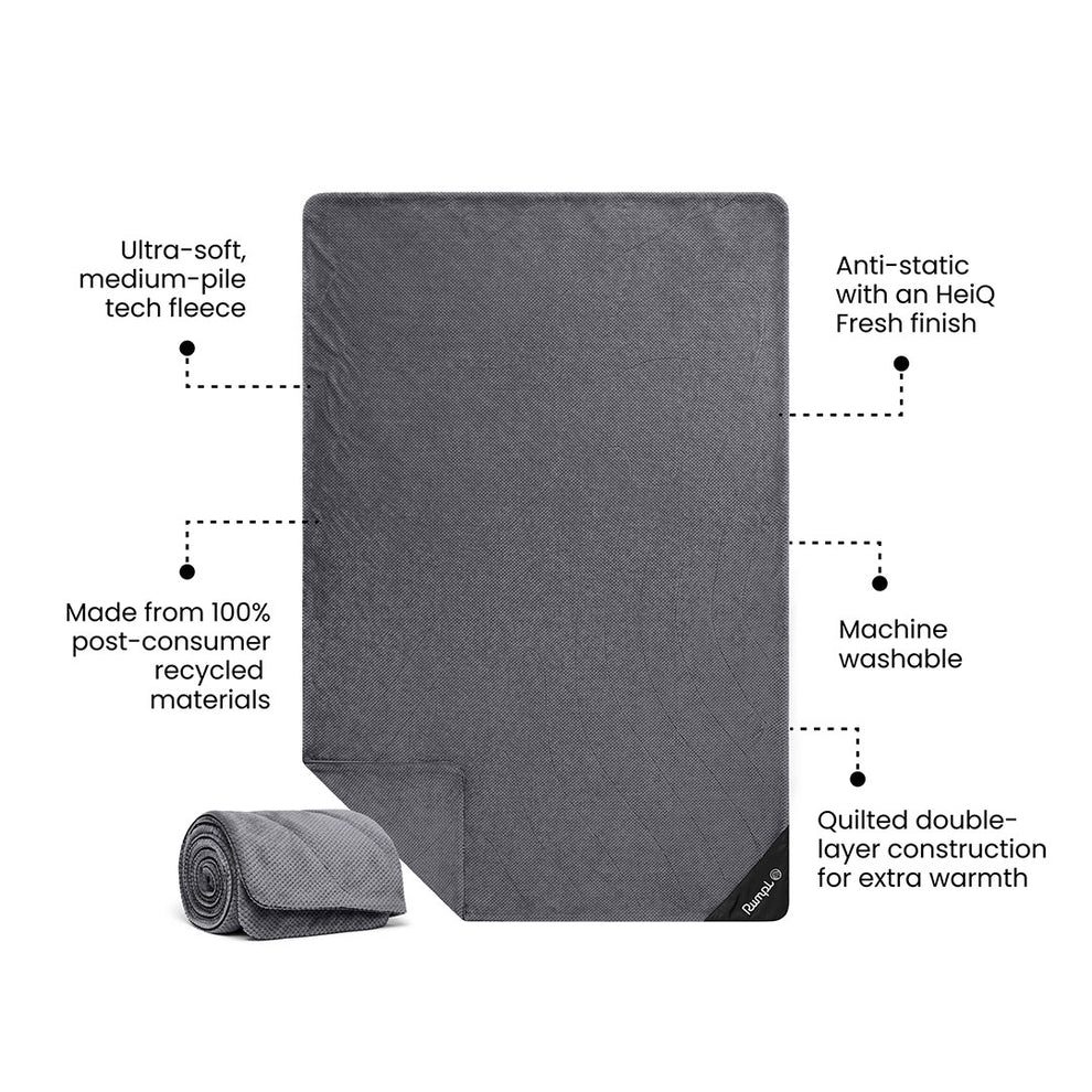 Après Fleece Throw Blanket - Charcoal Grey
