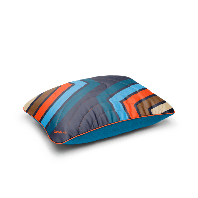 The Camp Pillow - Midnight Retro Stripes