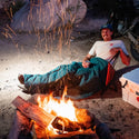 Flame Puffy Blanket - Hot Moss