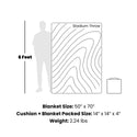 Gametime Puffy Blanket - Blue / Blue