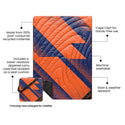 Gametime Puffy Blanket - Blue / Orange
