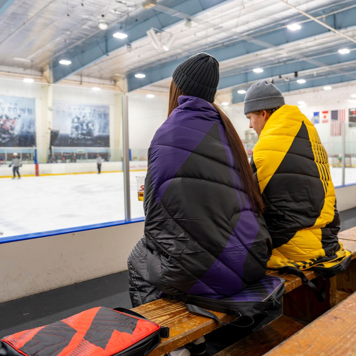 Gametime Puffy Blanket - Green / Yellow
