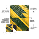 Gametime Puffy Blanket - Green / Yellow