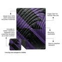 Gametime Puffy Blanket - Purple / Black