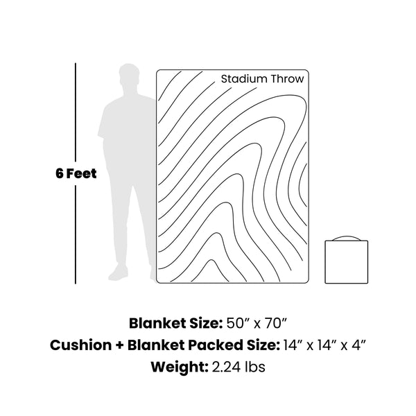 Gametime Puffy Blanket - Purple / Black