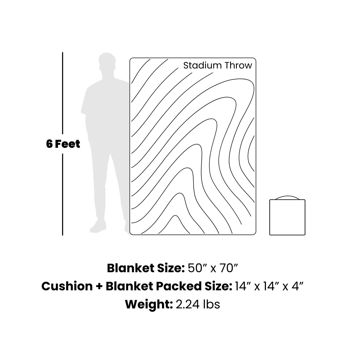 Gametime Puffy Blanket - Purple / Black