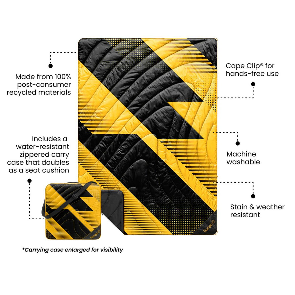 Gametime Puffy Blanket - Yellow / Black