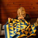 Merino Softwool Throw Blanket - Quilted Amber