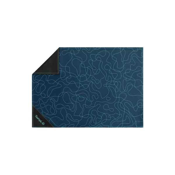 Pack Mat Micro - Puzzled Blue