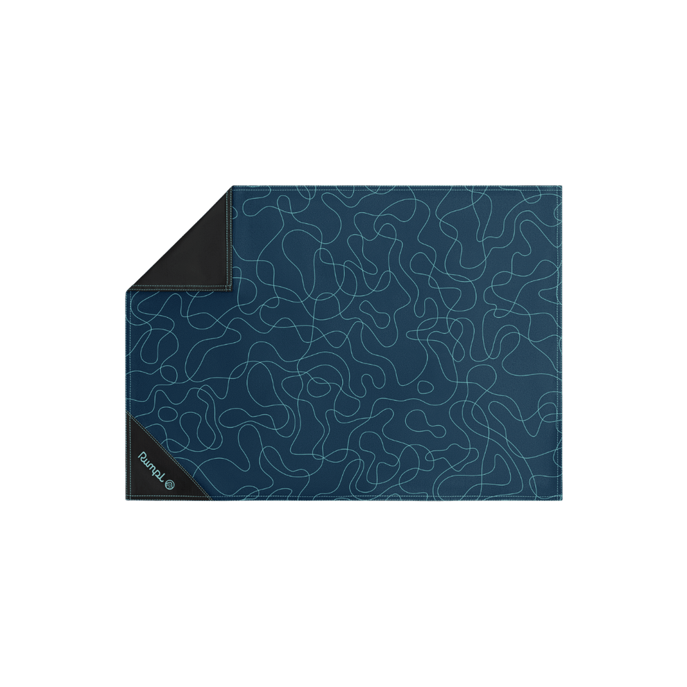 Pack Mat Micro - Puzzled Blue