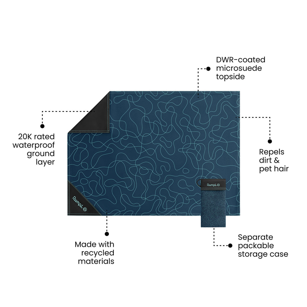 Pack Mat Micro - Puzzled Blue