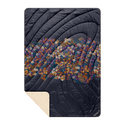 Fleece Puffy Blanket - Midnight Bloom