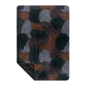 Fleece Puffy Blanket - Puzzled Black