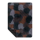 Fleece Puffy Blanket - Puzzled Black