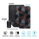 Fleece Puffy Blanket - Puzzled Black