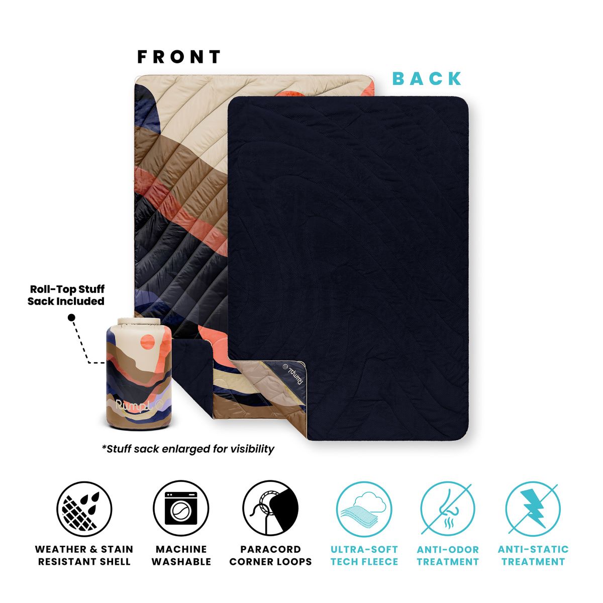 Fleece Puffy Blanket - Valley Dawn