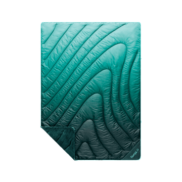 Fleece Puffy Throw Blanket - Jade Fade