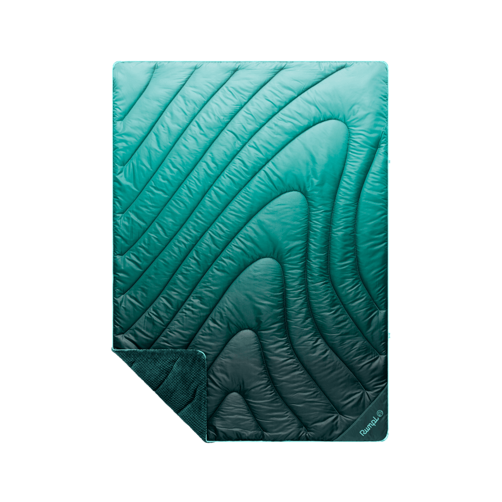 Fleece Puffy Throw Blanket - Jade Fade