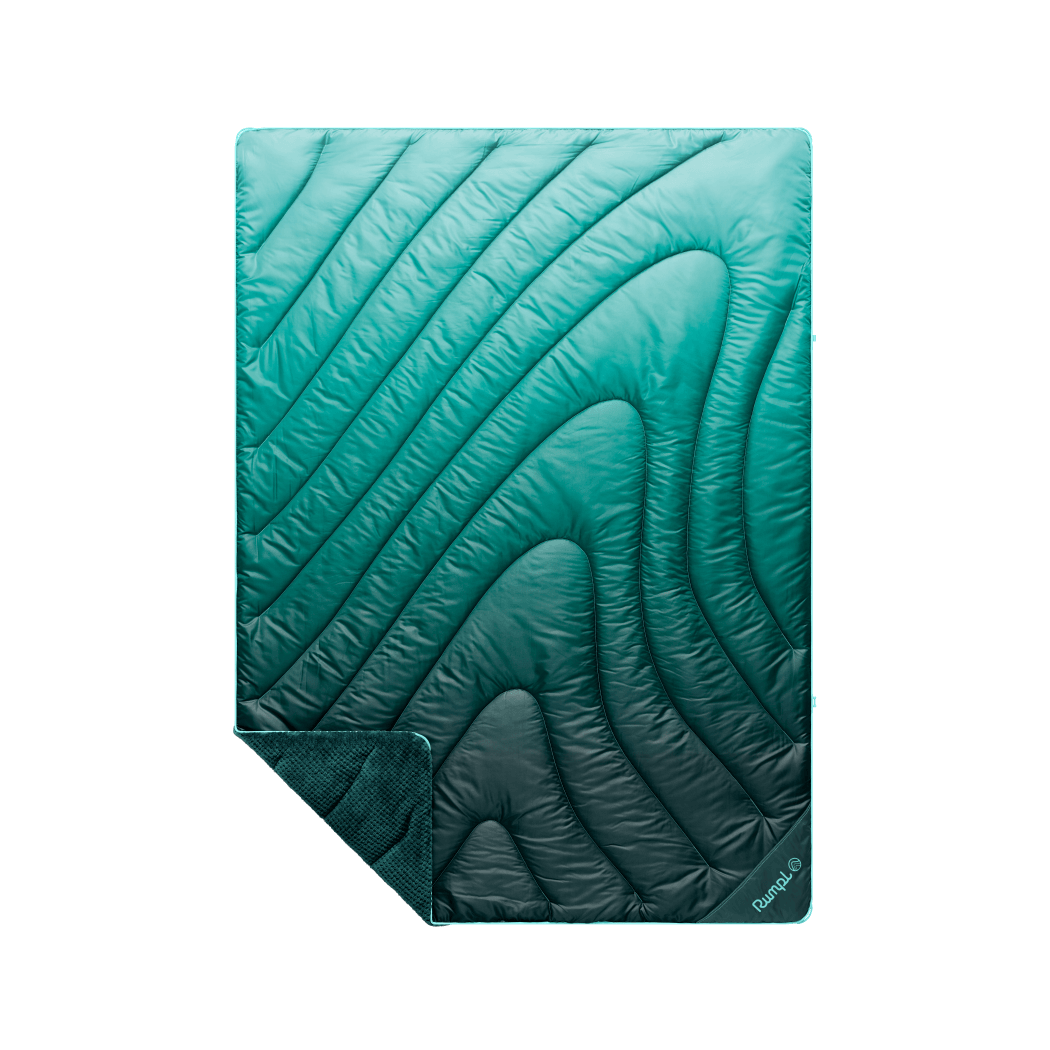Fleece Puffy Throw Blanket - Jade Fade