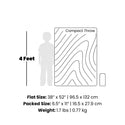 Fleece Puffy Throw Blanket - Puzzled Black