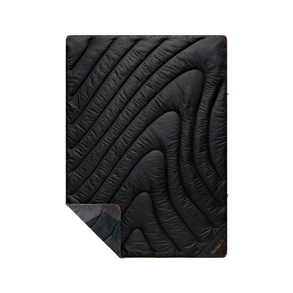 Fleece Puffy Throw Blanket - Puzzled Black