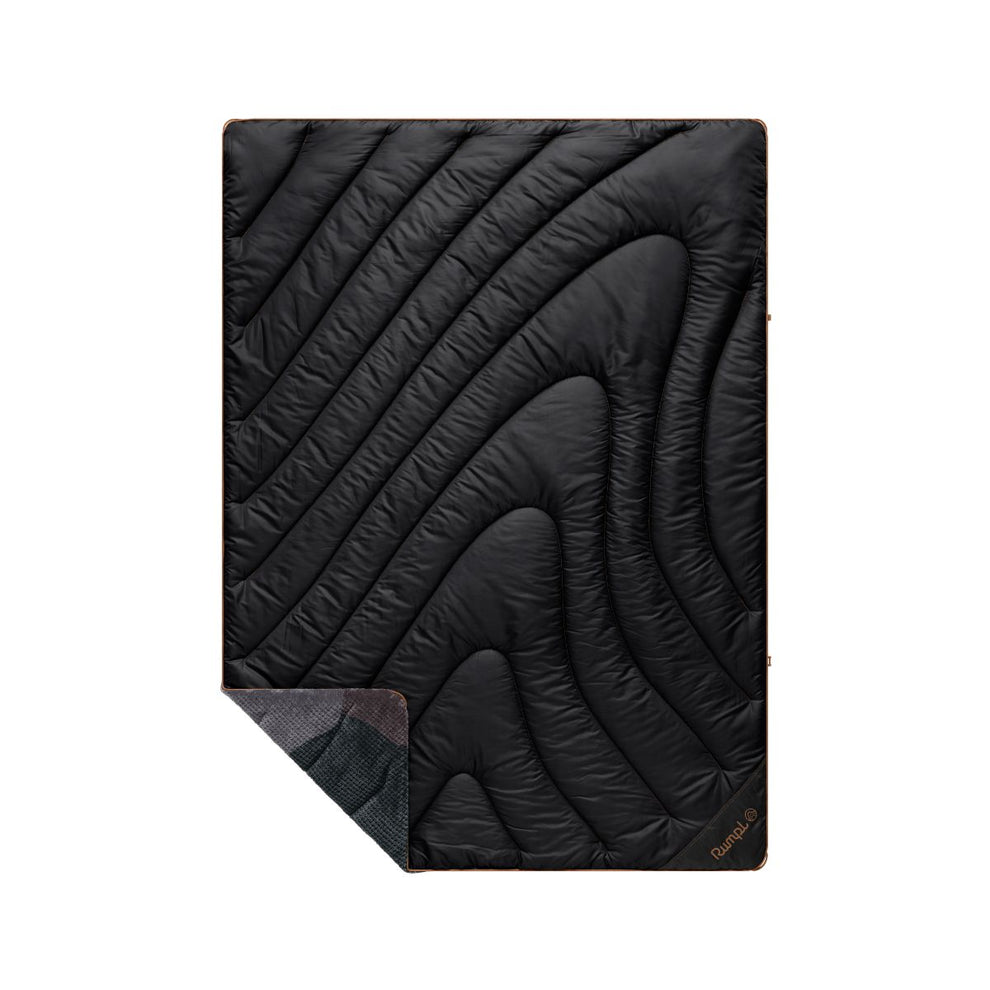 Fleece Puffy Throw Blanket - Puzzled Black