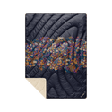 Fleece Puffy Throw Blanket - Midnight Bloom