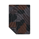 Fleece Puffy Throw Blanket - Puzzled Black