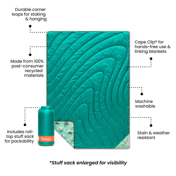 Original Puffy Blanket - Aqua Outer Banks