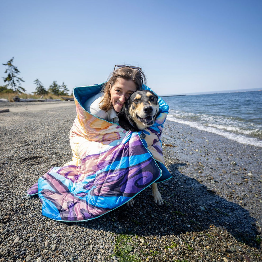 Original Puffy Blanket - Gianna Andrews - Tidal Reflections