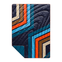 Original Puffy Blanket - Midnight Retro Stripes
