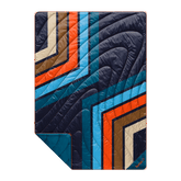 Original Puffy Blanket - Midnight Retro Stripes