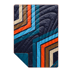 Original Puffy Blanket - Midnight Retro Stripes
