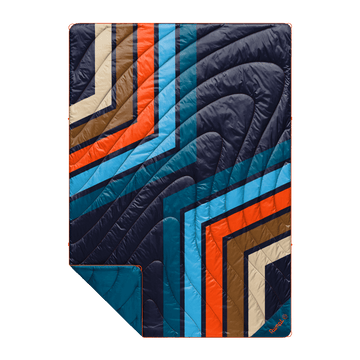 Original Puffy Blanket - Midnight Retro Stripes