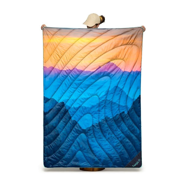 Original Puffy Blanket - Misty Peaks Mountainscape - Custom
