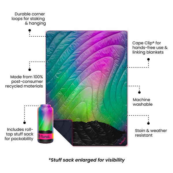Original Puffy Blanket  - Northern Lights -  Custom
