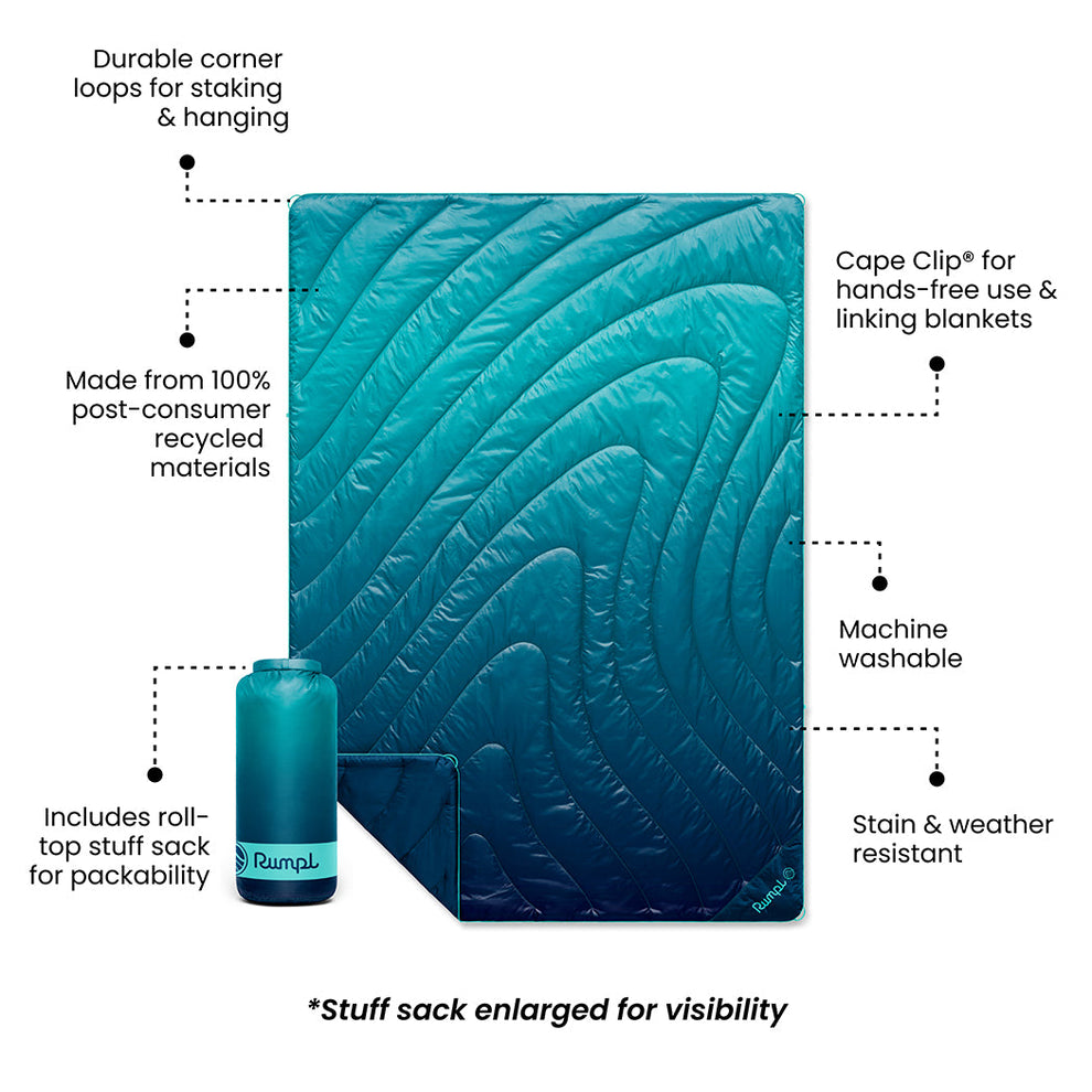 Original Puffy Blanket - Ocean Fade