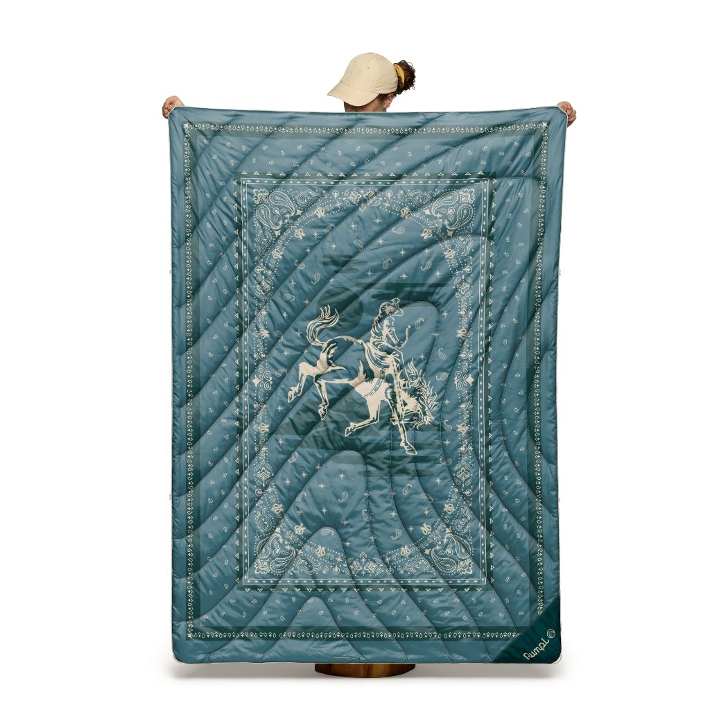 Original Puffy Blanket - Sage Bronco Bandana
