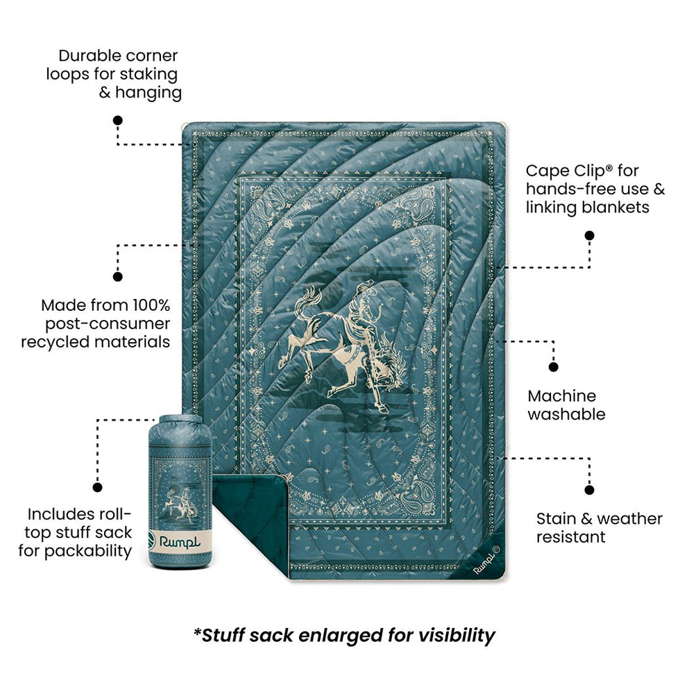 Original Puffy Blanket - Sage Bronco Bandana