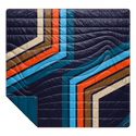 Original Puffy 2 Person Blanket - Midnight Retro Stripes