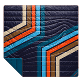 Original Puffy 2 Person Blanket - Midnight Retro Stripes