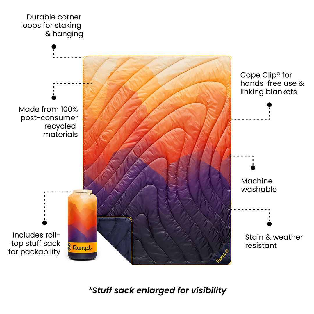 Original Puffy 2 Person Blanket - Watercolor Glow