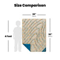 Original Puffy Throw Blanket - Mustard Fern