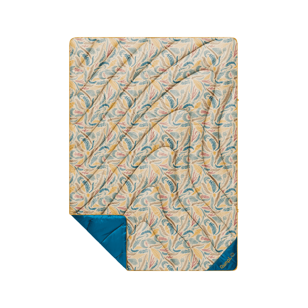 Original Puffy Throw Blanket - Mustard Fern