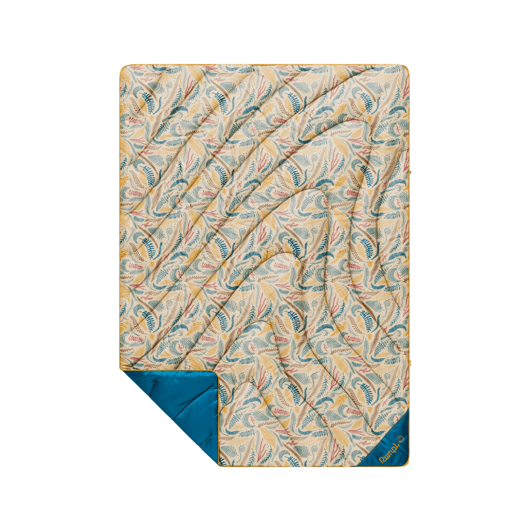 Original Puffy Throw Blanket - Mustard Fern