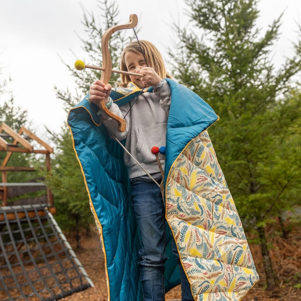 Original Puffy Throw Blanket - Mustard Fern