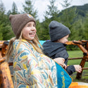 Original Puffy Throw Blanket - Mustard Fern