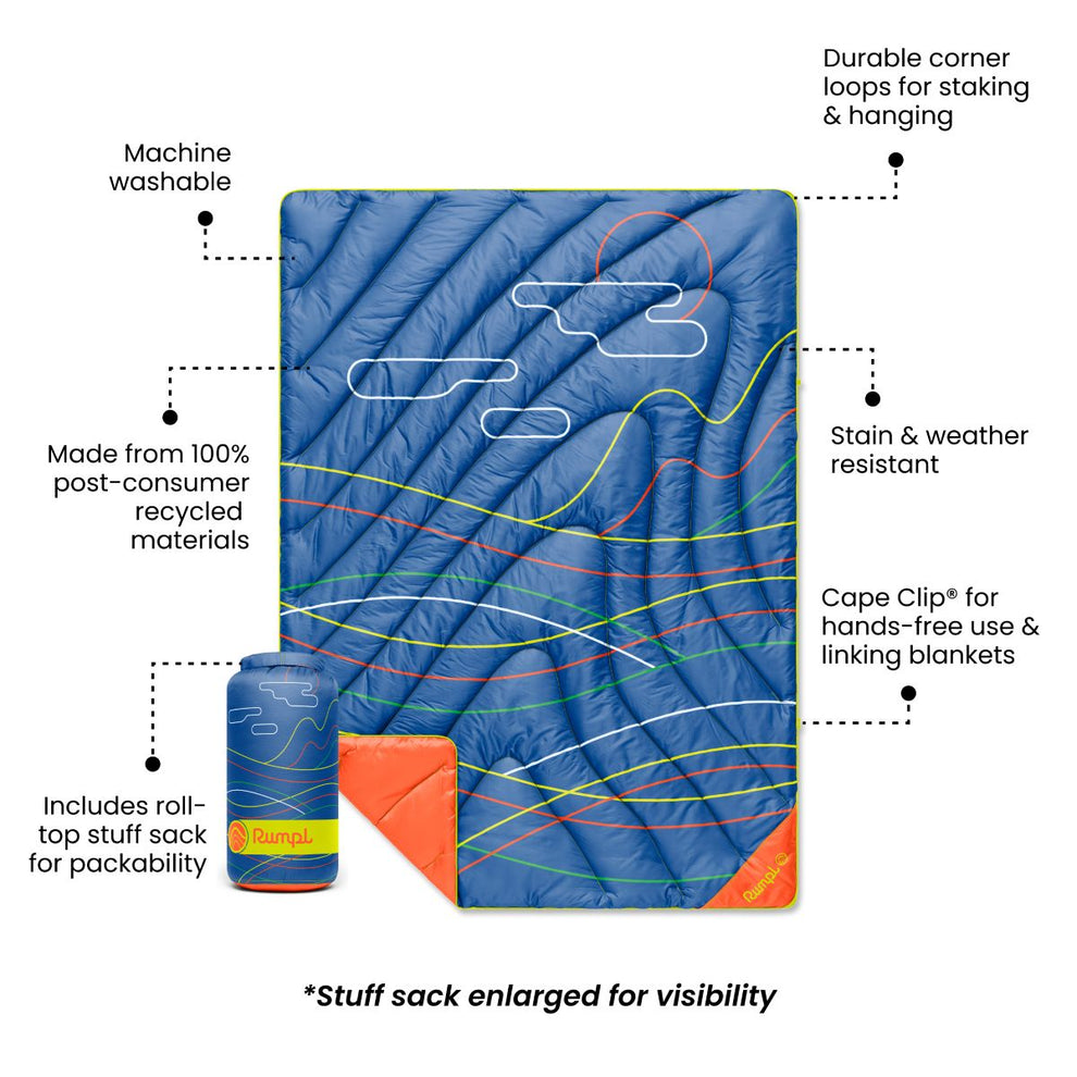 Original Puffy Throw Blanket - New Wave Blue