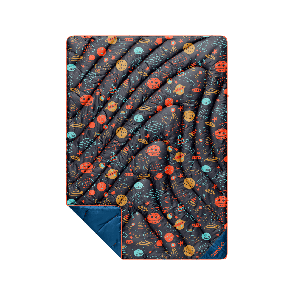 Original Puffy Throw Blanket - Bedtime Space Doodles